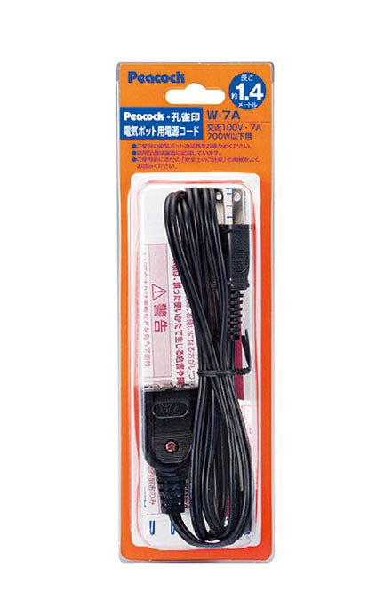 WMJ type, WMS type, WBI type, WCI type, WXP type, WSP type, WVP type Electric kettle power cord