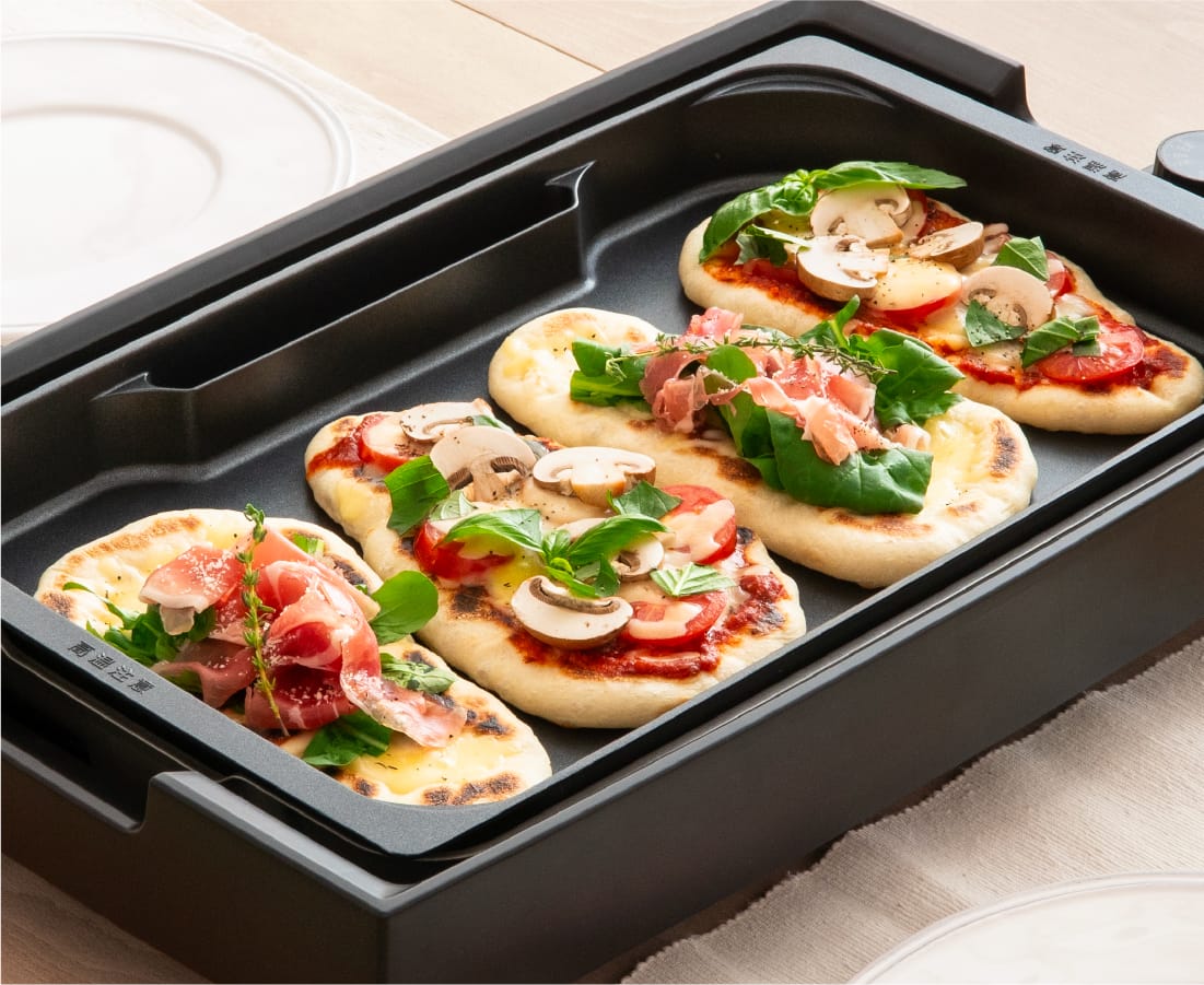 アレンジ自在 ふっくらナンピザ