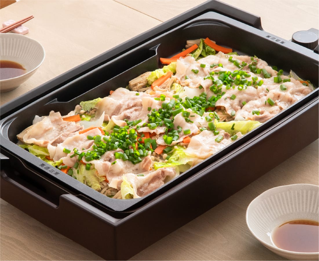 野菜たっぷりヘルシー蒸ししゃぶ