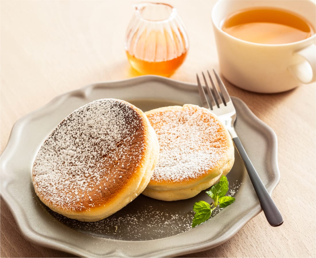 スチームでふんわり スフレパンケーキ