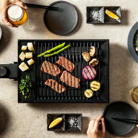 【創業75年の知恵】相次ぐ物価高による“外食控え”に新提案。おうちを本格焼肉店に変える、ピーコックの減煙電気焼肉器「DINING 焼肉」がリニューアル発売！